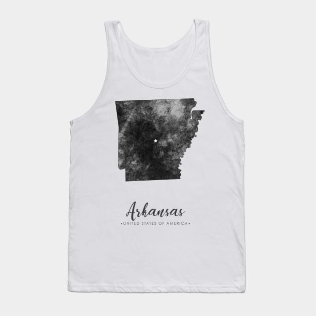 Arkansas state map Tank Top by StudioGrafiikka